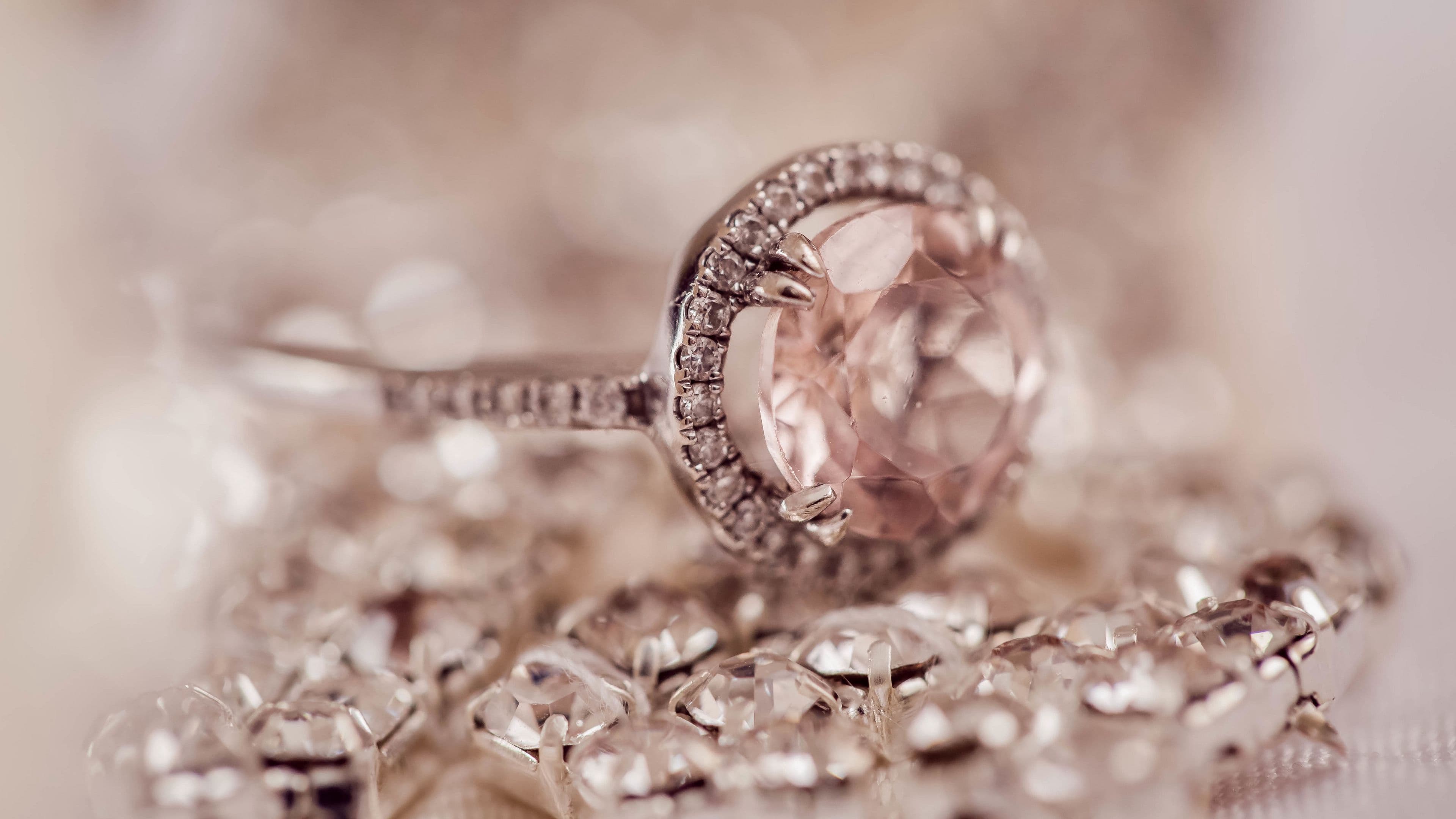 Elegant hands wearing luxurious rings